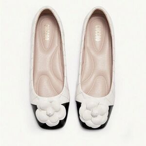 White and Black Women's Flats